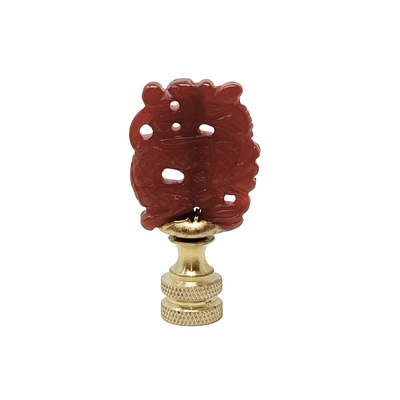 Caramel/Red Carnelian Dragon Finial