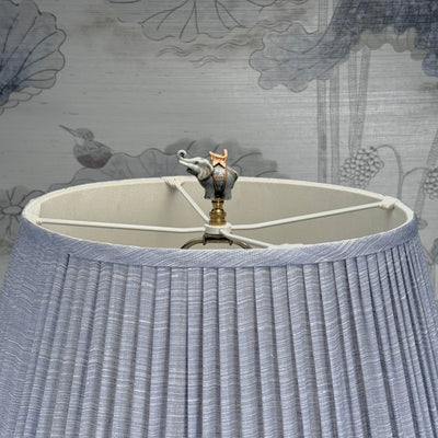 Celadon Grey Elephant Finial Close up