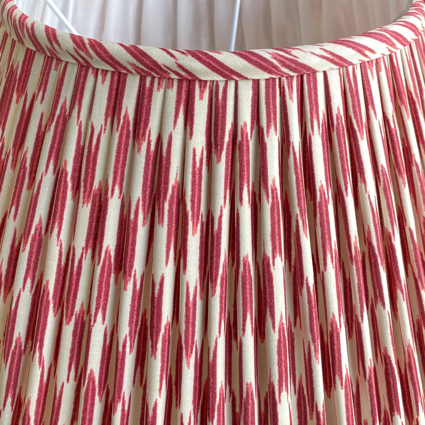 Red and white lampshade