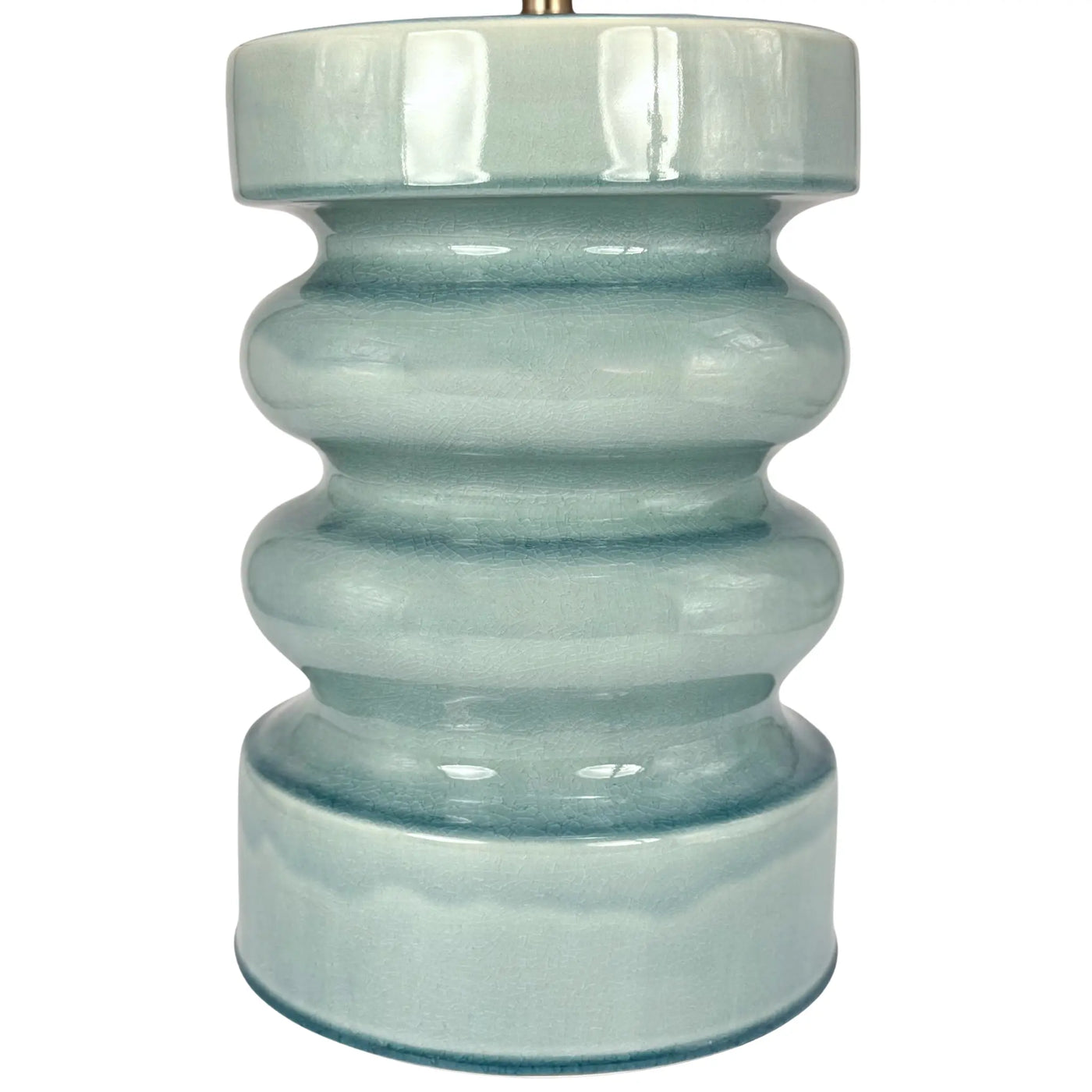 Close Up of Katrina Ceramic Table Lamp in Celadon