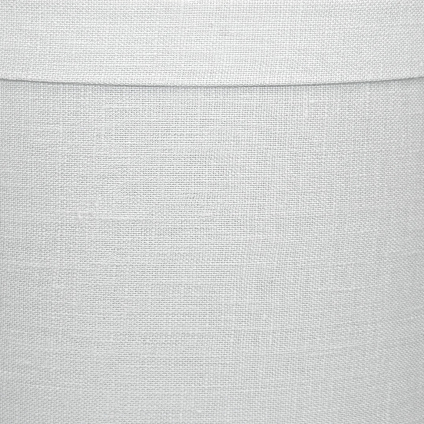 Close up Linen Banded Retro Drum Lampshade in Bone