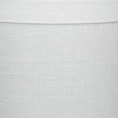 Close up Linen Banded Retro Drum Lampshade in Bone