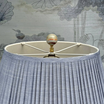 Close Up of Green & Brown Striped Onyx Finial