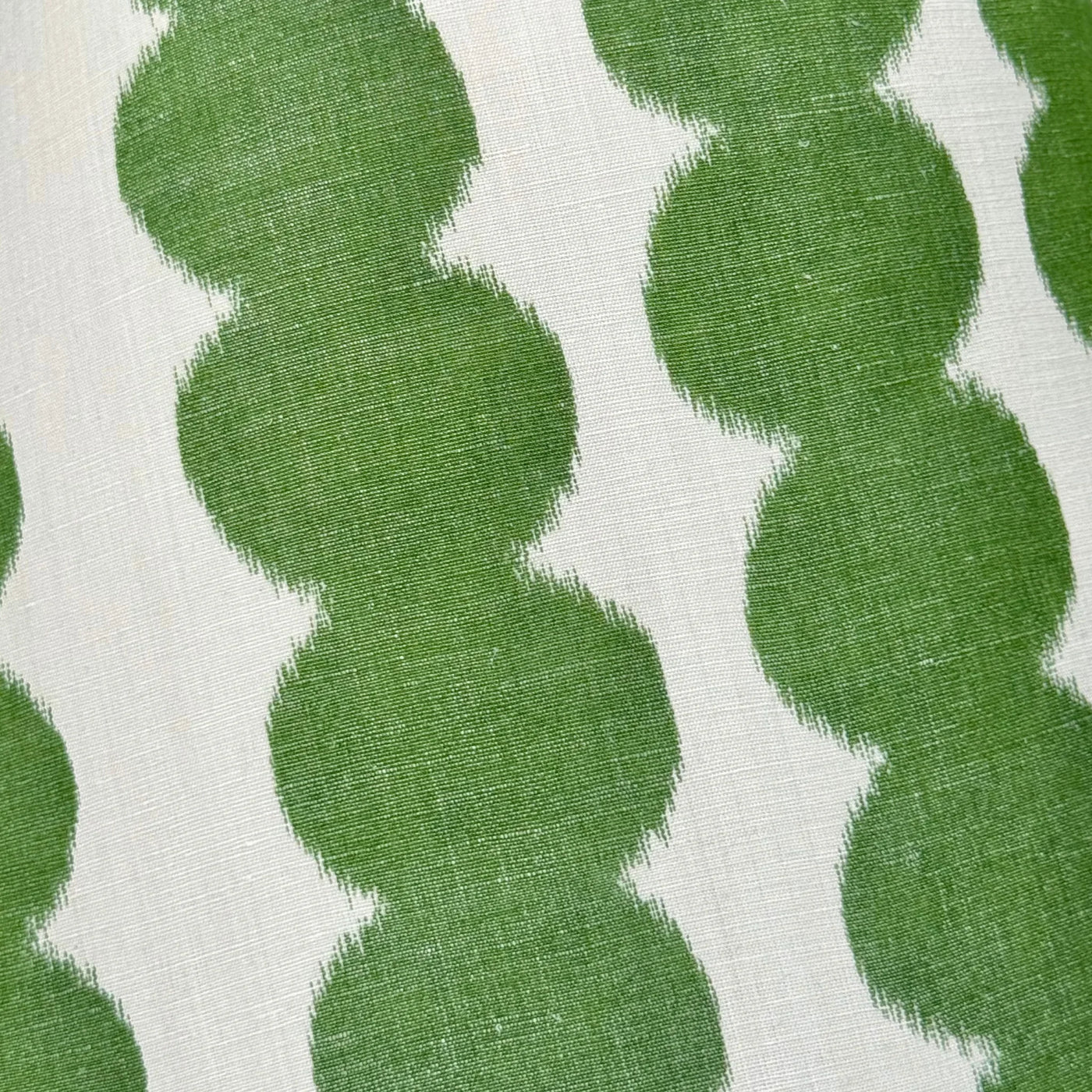 close up of Schumacher - Full Circle in Jungle Green Fabric Lampshade