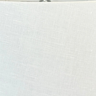 Close Up Linen Rolled Edge Modern Square Lampshade - Bone