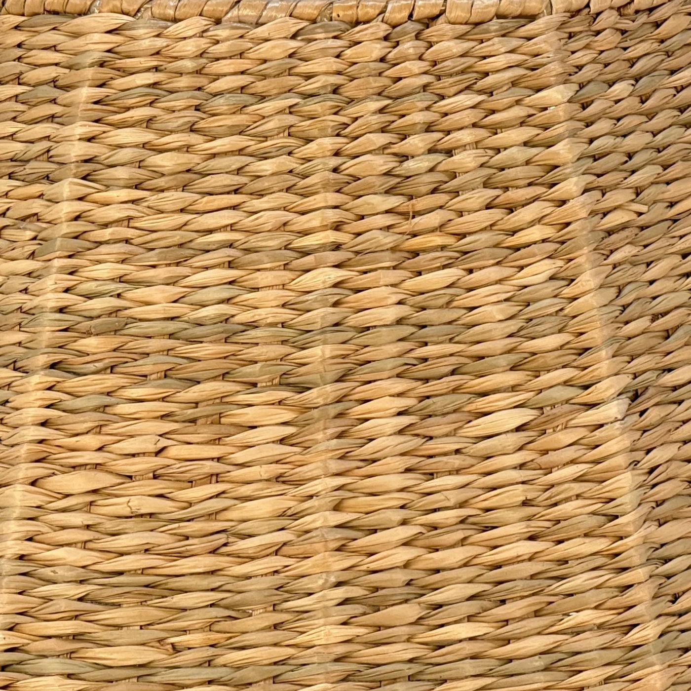 Close up of Scalloped Seagrass Woven Lampshade