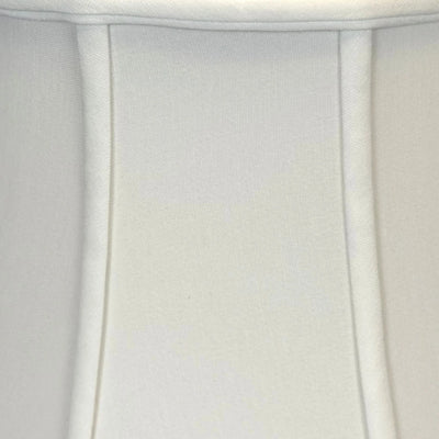 up close Slubless Silk Antique Bell Lampshade - Bone