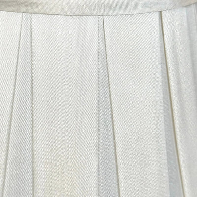 Close Up Box Pleat Silk Chandelier Shade - Snow