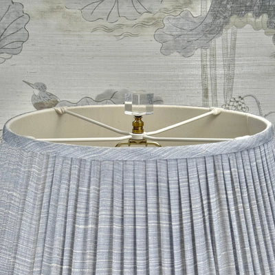 Crystal Cube Finial with Polished Brass Base Close Up