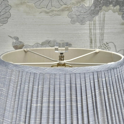 Crystal Cube Finial with Polished Nickel Base Close Up