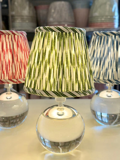 Ian Sanderson Lampshade and small crystal lamp