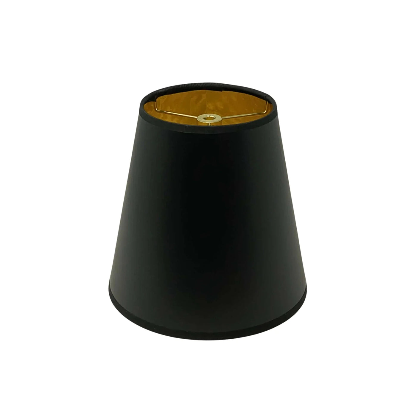 Handmade black lamp shade with gold interior