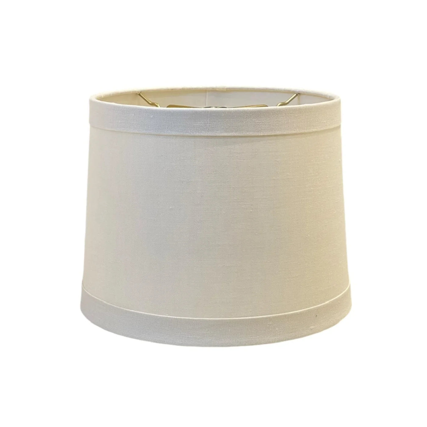Linen Banded Retro Drum Lampshade - Egg