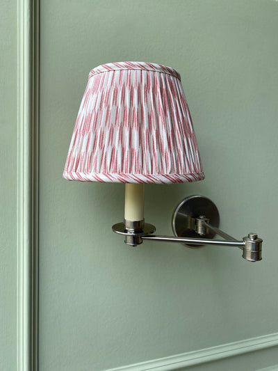 Ian Sanderson pink and white sconce shade
