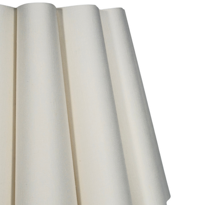 Egg Out Scallop Linen Hardback Lampshade up close