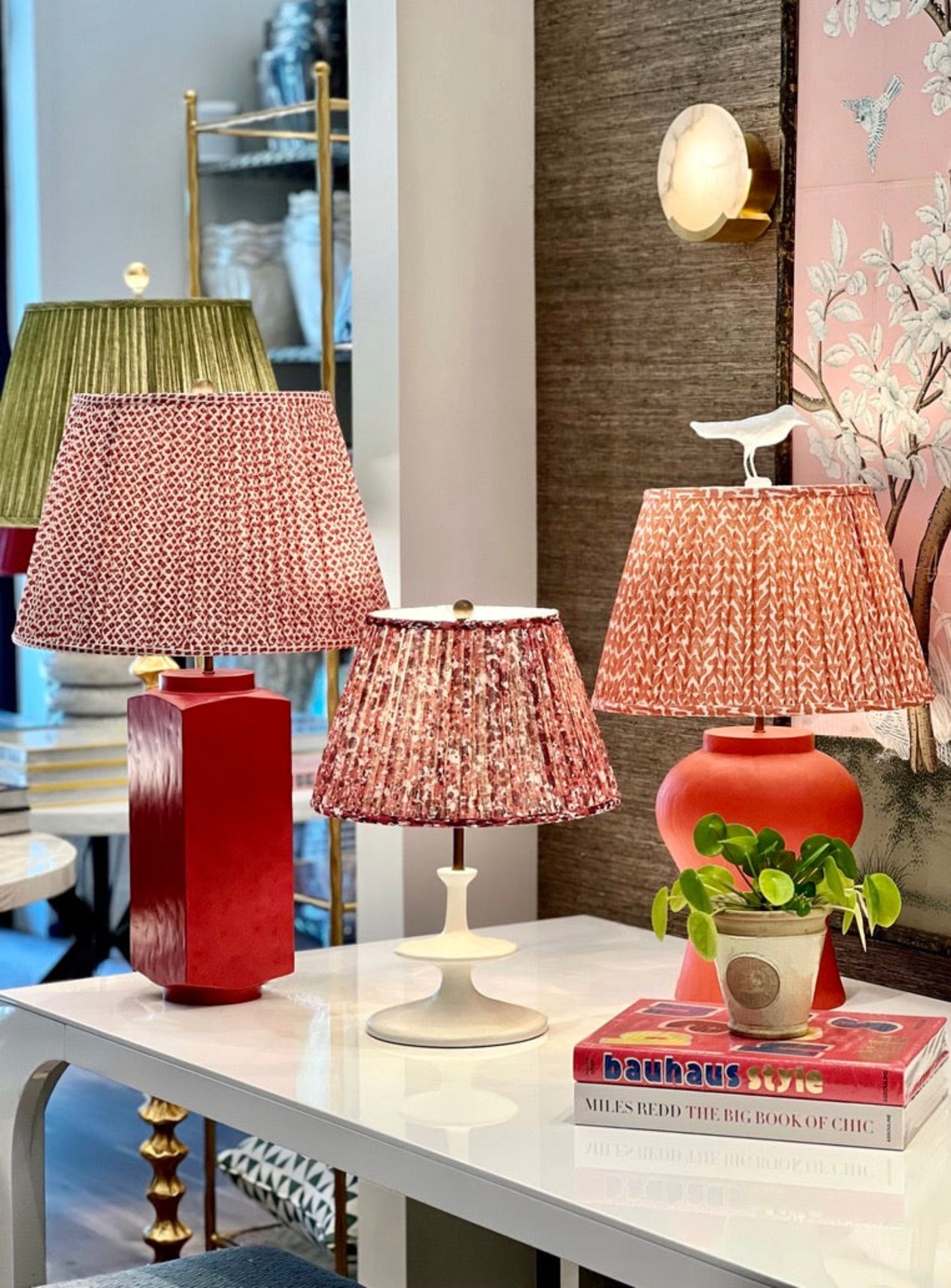 Julian Chichester Lamps and Fermoie Lampshades
