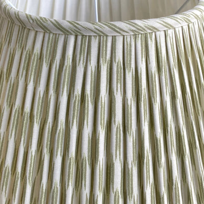 Green and white lampshade