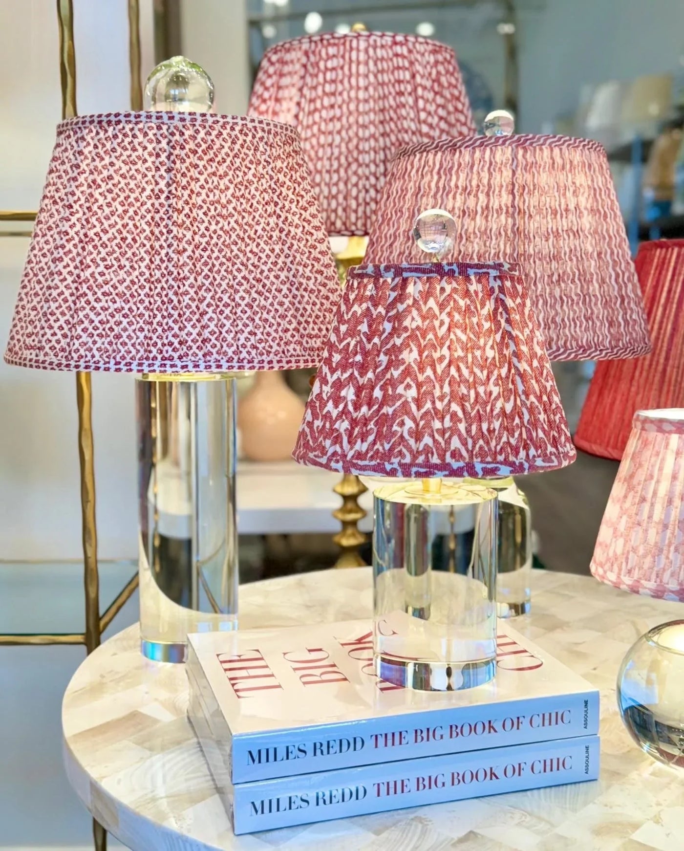 Fermoie Red Lampshades