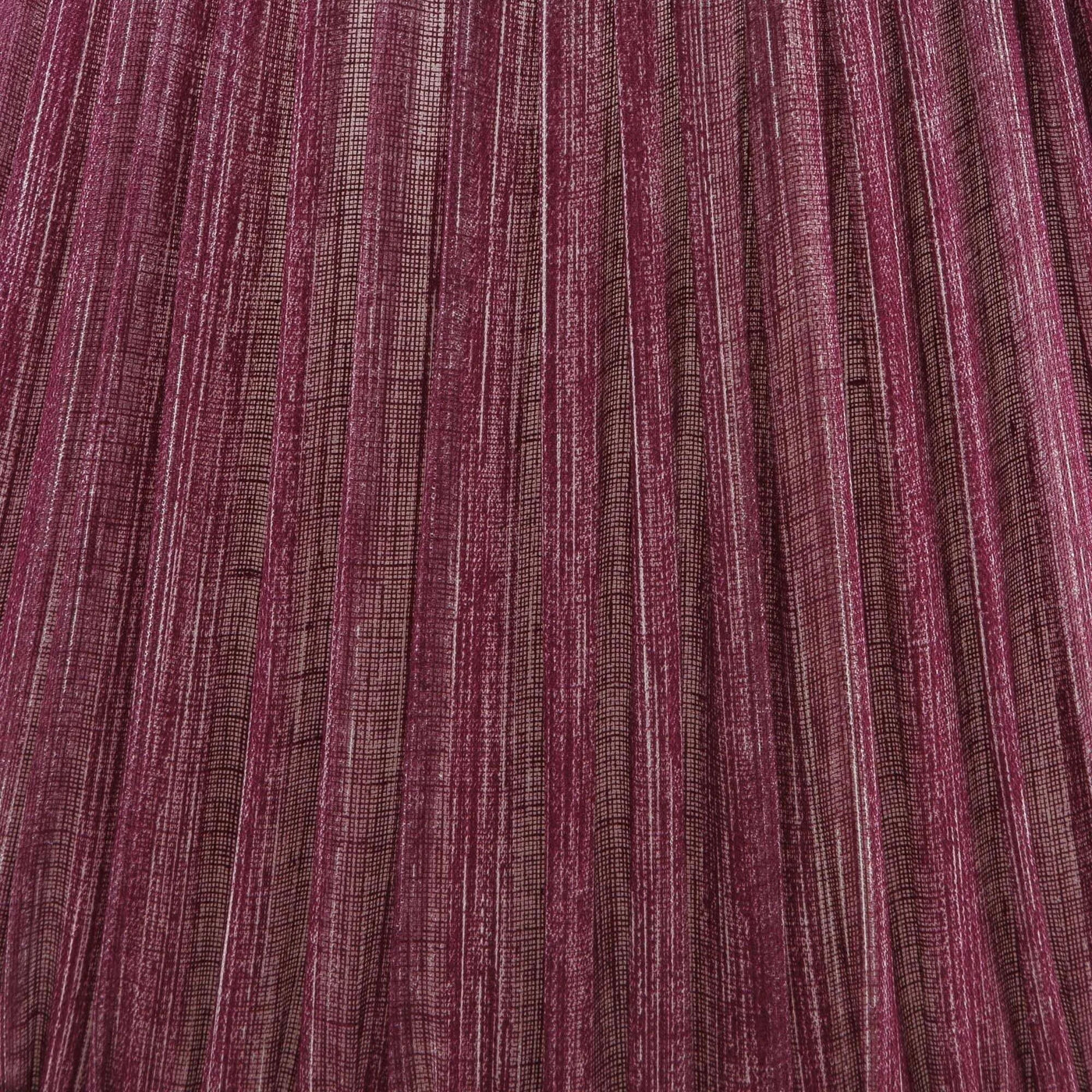 Close-up of Fermoie Back to the Fuchsia lampshade fabric with pleated design in a deep pink hue.