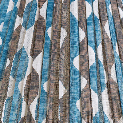Fermoie Blue & Neutral Brown Whittle Lampshade close up