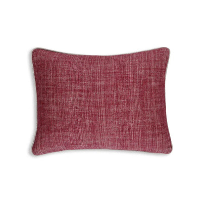 Oblong Fermoie cushion in Back to the Fuchsia fabric linen
