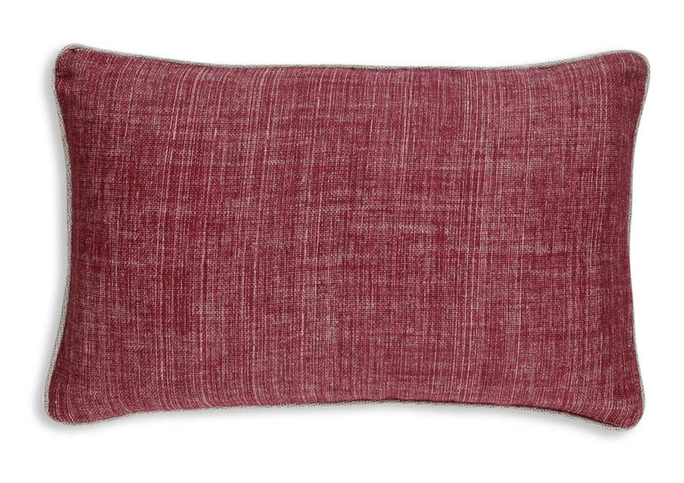 Oblong Fermoie cushion in Back to the Fuchsia fabric linen