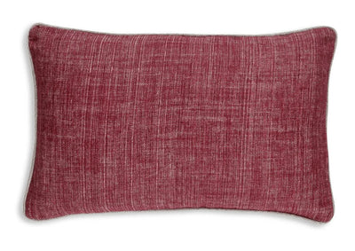 Oblong Fermoie cushion in Back to the Fuchsia fabric linen