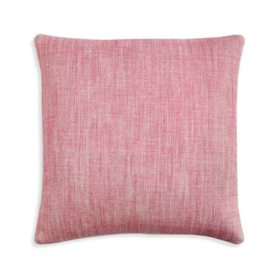Large square Fermoie cushion in Colonel pink fabric linen