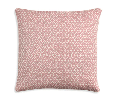 Large square designer Fermoie cushion in Pink Rabanna cotton fabric