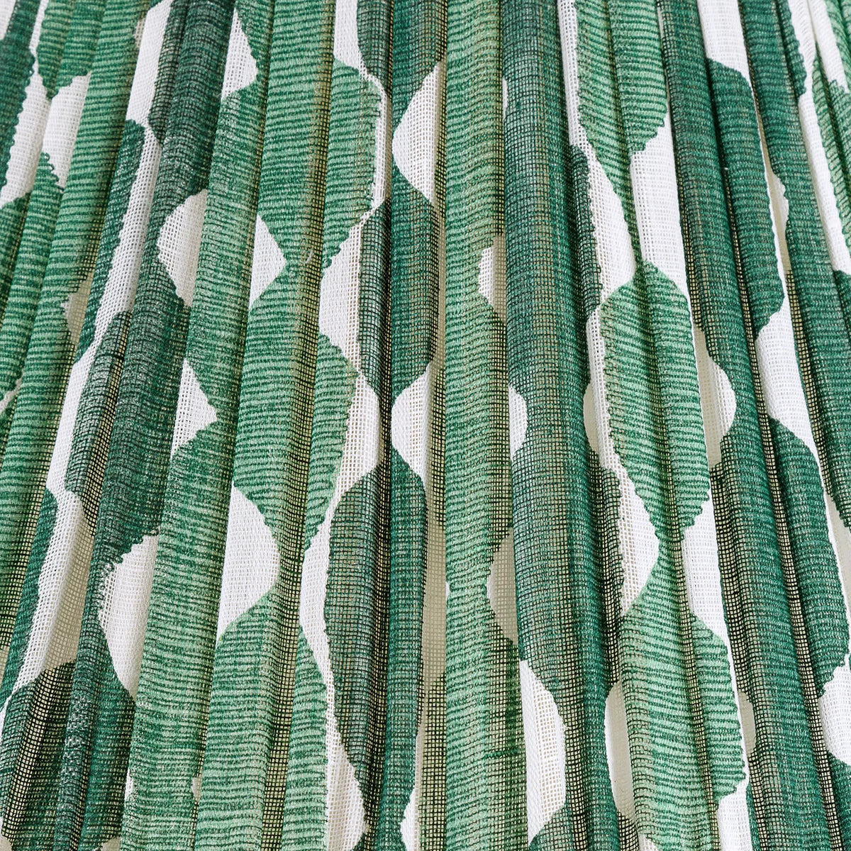 Fermoie Green Whittle Lampshade Close up of fabric