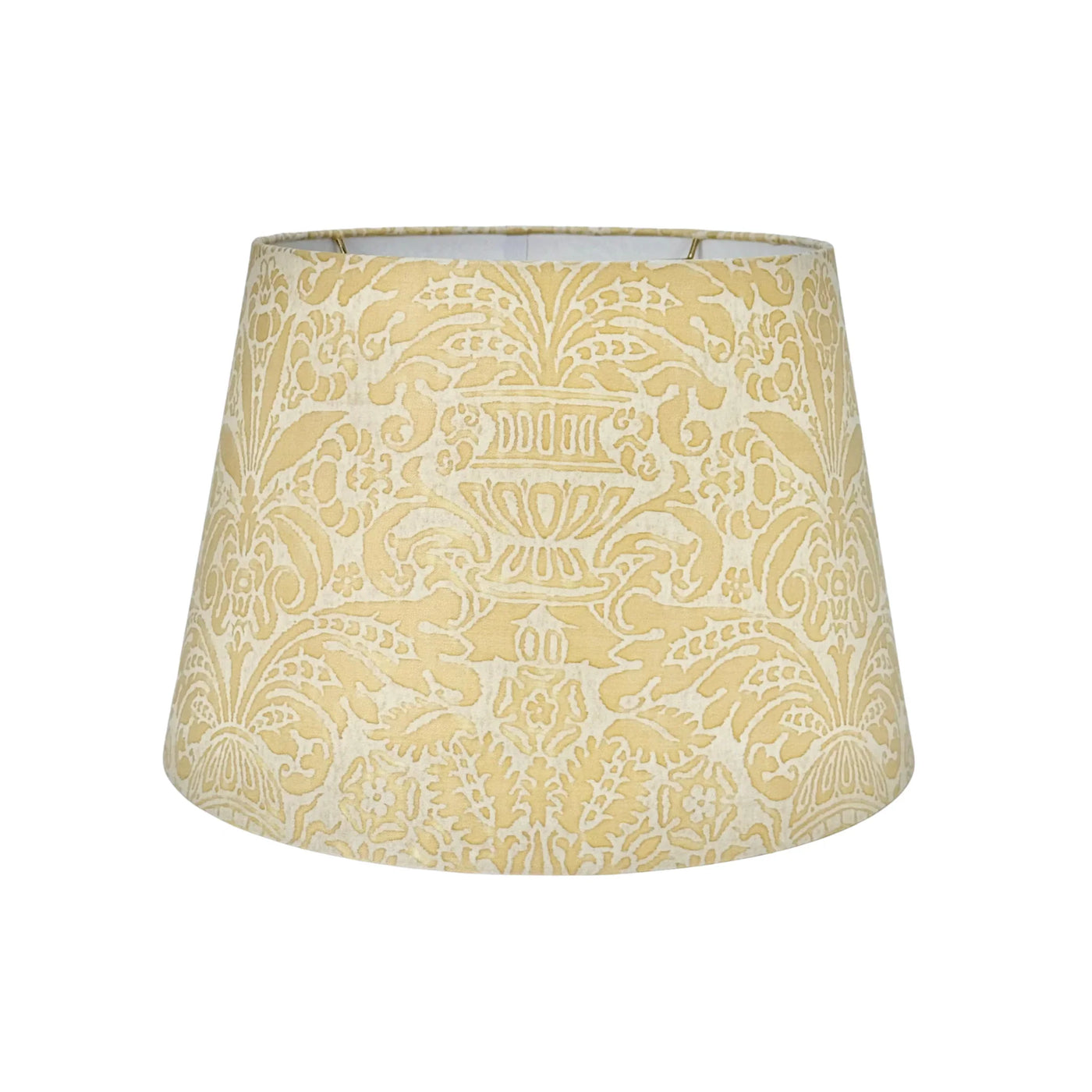 Fortuny - Campanelle in Yellow & Silvery Gold Fabric Lampshade