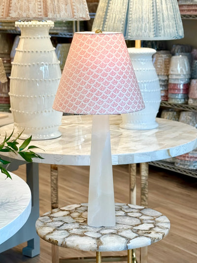 Fortuny - Canestrelli in Powder Pink & White Fabric Lampshade