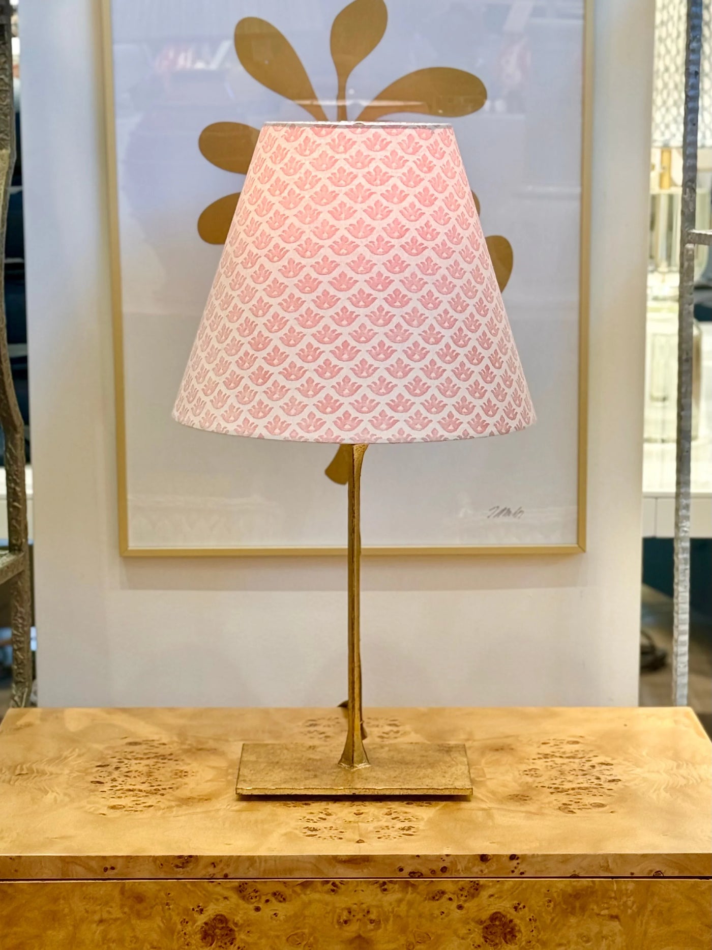 Fortuny - Canestrelli in Powder Pink & White Fabric Lampshade