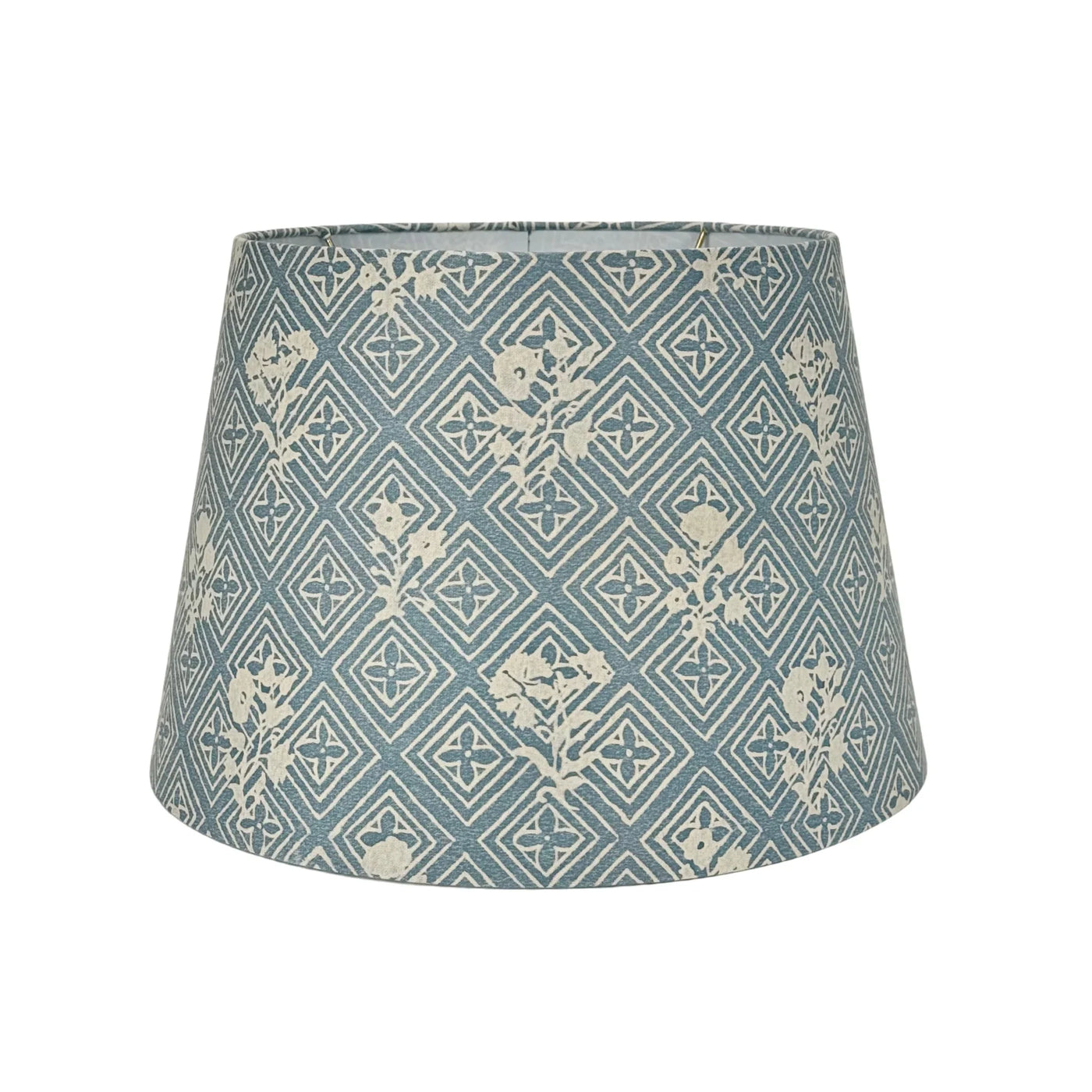 Fortuny - Jupon Bouquet in Azure Blue & Warm White Fabric lampshade 