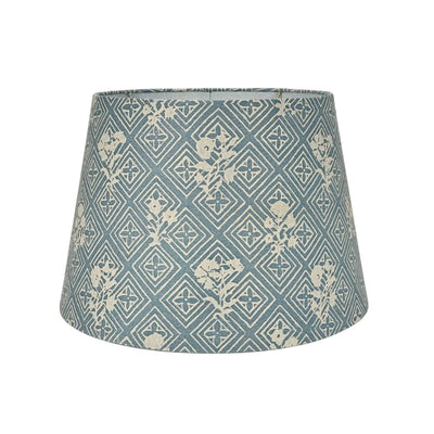 Fortuny - Jupon Bouquet in Azure Blue & Warm White Fabric lampshade 
