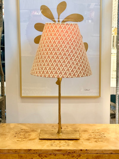 Fortuny - Murillo in Siena on Parchment Fabric Lampshade on dauphine bedside table lamp