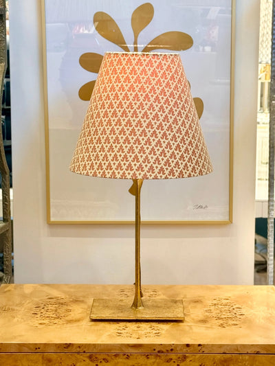 Fortuny - Murillo in Siena on Parchment Fabric Lampshade on dauphine bedside table lamp