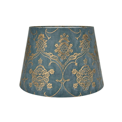 Fortuny - Veronese in Blue & Silvery Sky Fabric Lampshade