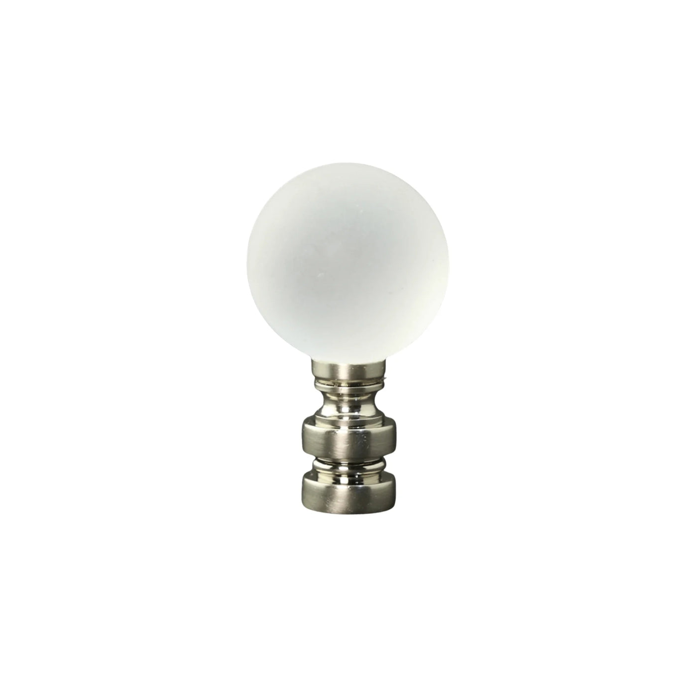Frosted Ball Polished Nickel Finial 30mm