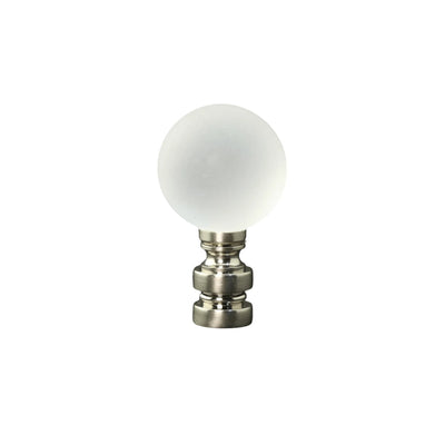 Frosted Ball Polished Nickel Finial 30mm