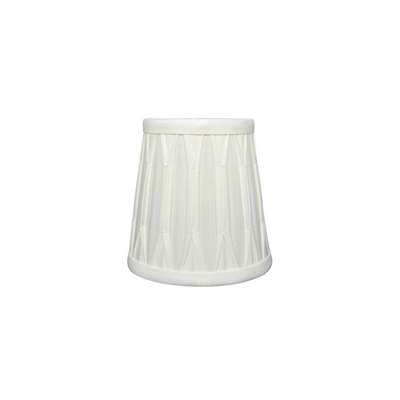 Full Smocked Silk Chandelier Shade - Bone