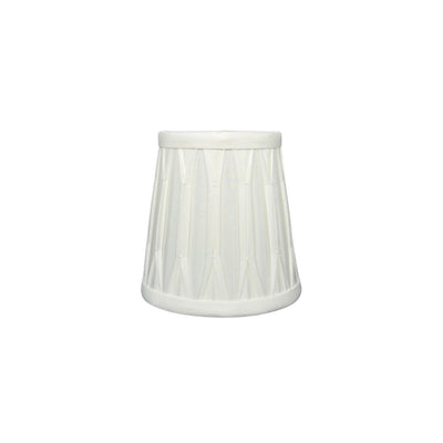 Full Smocked Silk Chandelier Shade - Bone