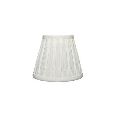 Full Smocked Silk Chandelier Shade - Bone
