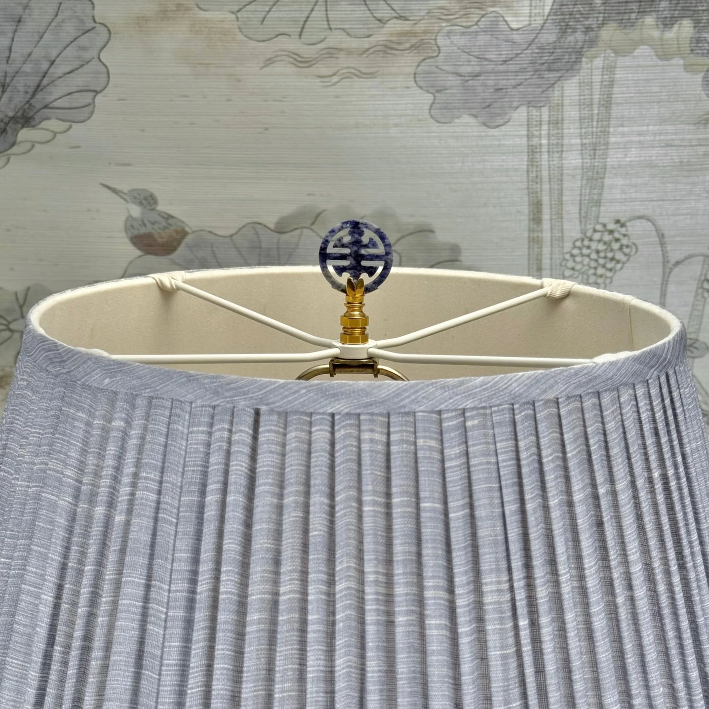 Genuine Blue Sodalite Good Luck Finial Close Up