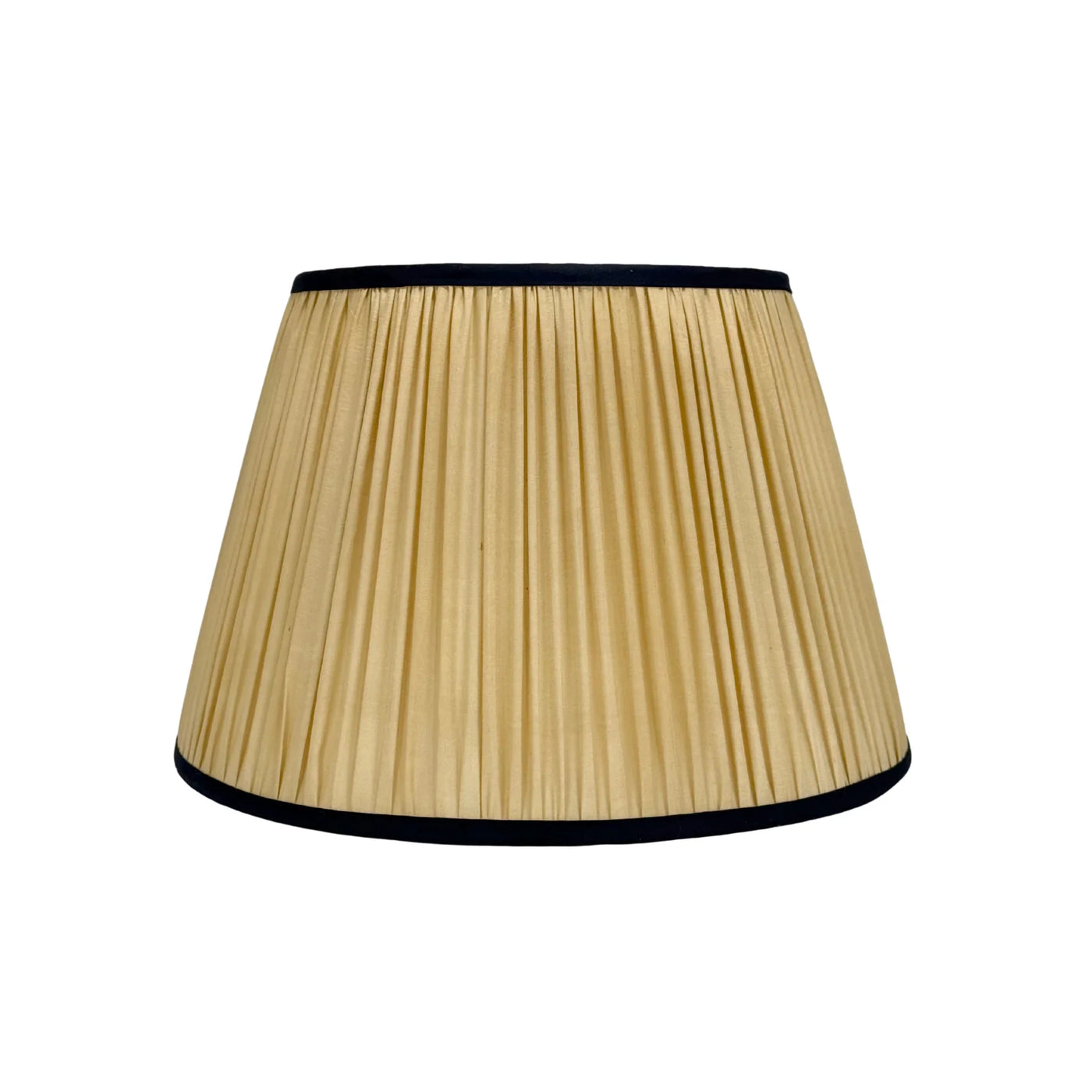 Light gold sari with navy silk trim