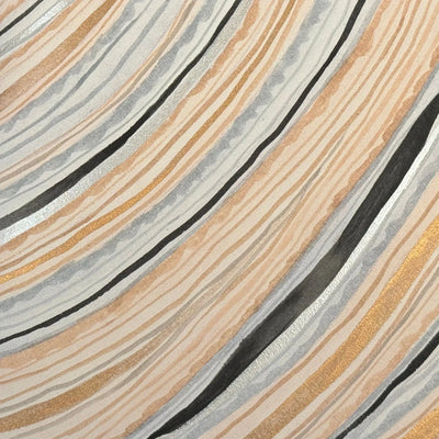 Gracie - Handpainted Marble Wallpaper Lampshade Close up