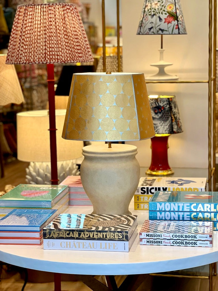Gracie Studio Handmade Geometric Metallic Wallpaper Lampshade