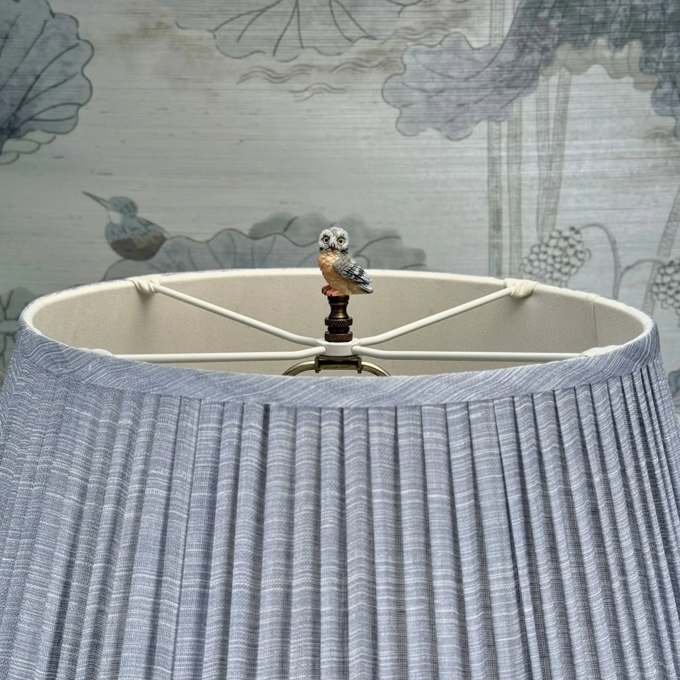 Gray Owl Finial Close Up