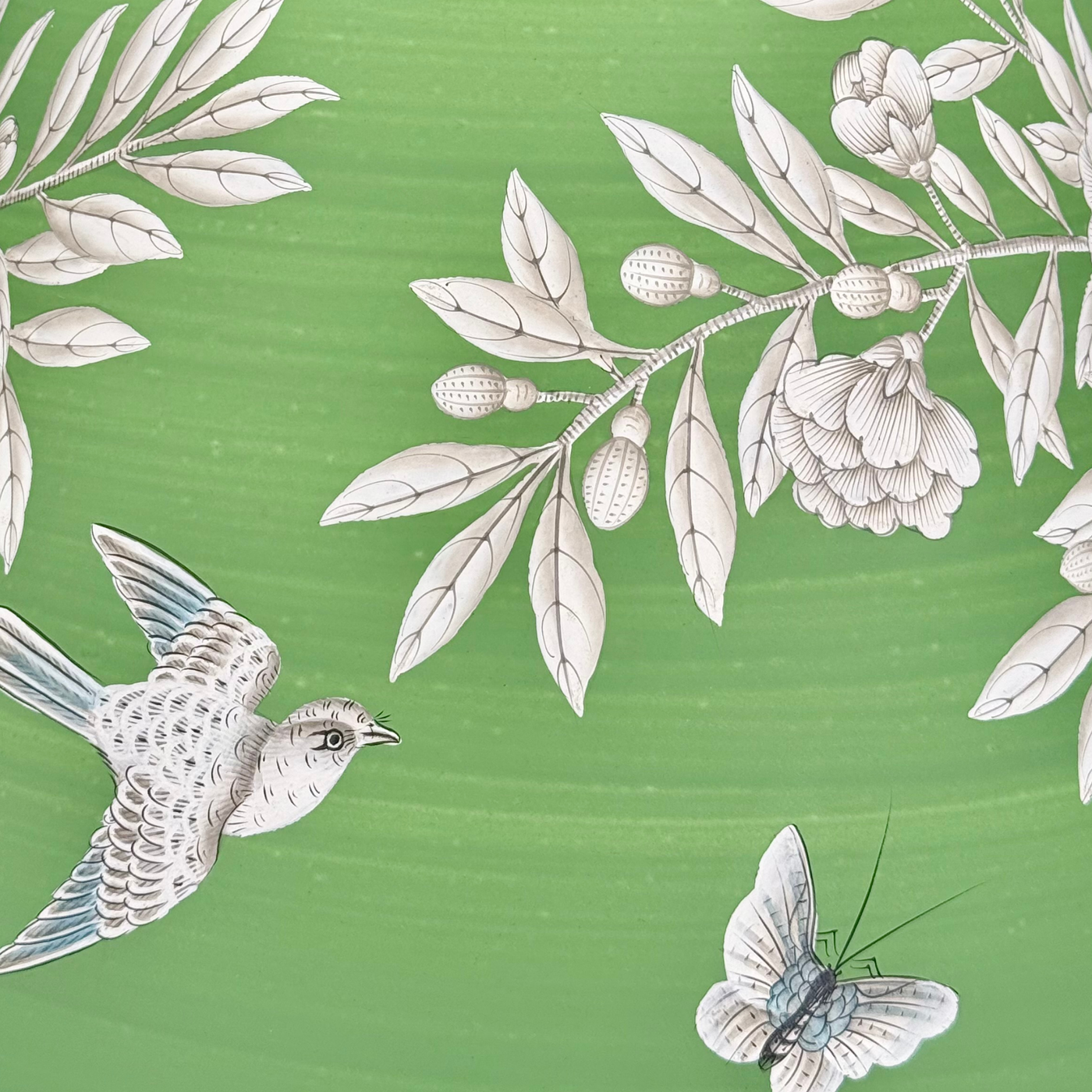 Gracie - Handpainted Greenfield Paper Lampshade