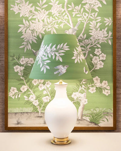 Gracie - Handpainted Greenfield Paper Lampshade